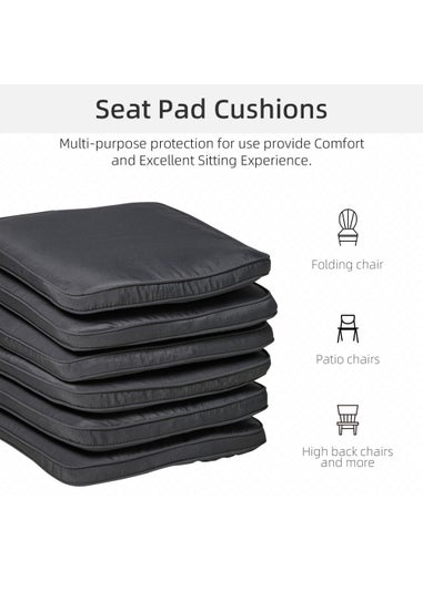 Outsunny 6 Pack Seat Pads (5cm x 42cm x 42cm)