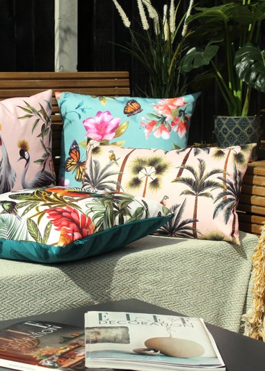 Evans Lichfield Palms Outdoor Filled Cushion (30cm x 50cm x 8cm)