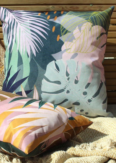 furn. Leafy Outdoor Filled Cushion (43cm x 43cm x 8cm)