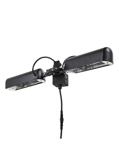 Zinc Black Twin Lamp Parasol Radiant Heater