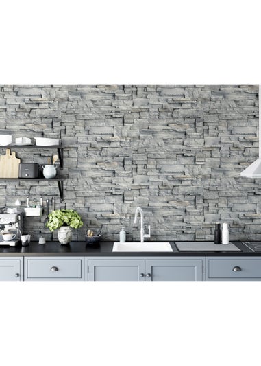 Arthouse Slate Wall Wallpaper