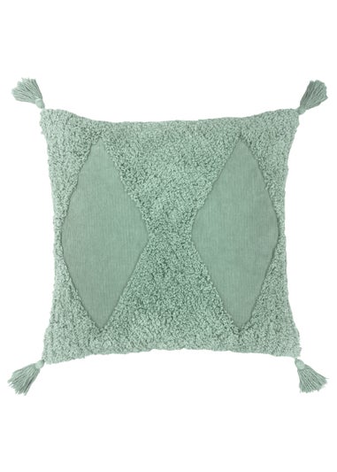 furn. Kantha Diamond Tuft Cushion (50cm x 50cm x 8cm)