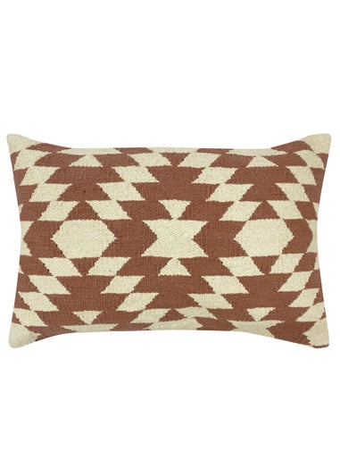 The Linen Yard Jura Geometric Jacquard Cushion (40cm x 60cm x 8cm)