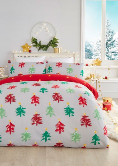 Fusion Christmas Festive Trees Duvet Cover Set