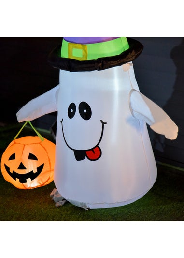 HOMCOM Witch Ghost Halloween Inflatable (120cm x 80cm x 50cm)