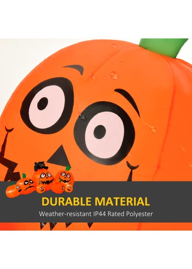HOMCOM Pumpkin Cat Halloween Inflatable (120cm x 240cm x 80cm)