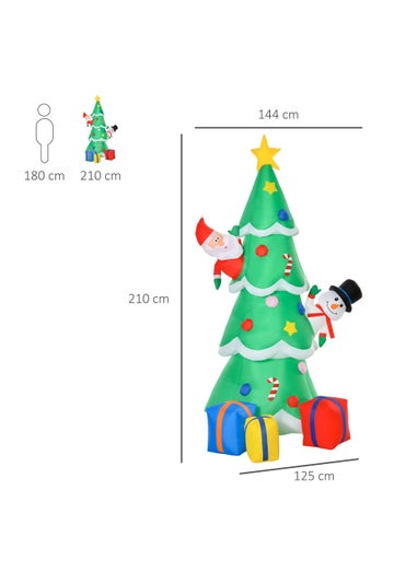 HOMCOM Christmas Tree Inflatable (7ft)