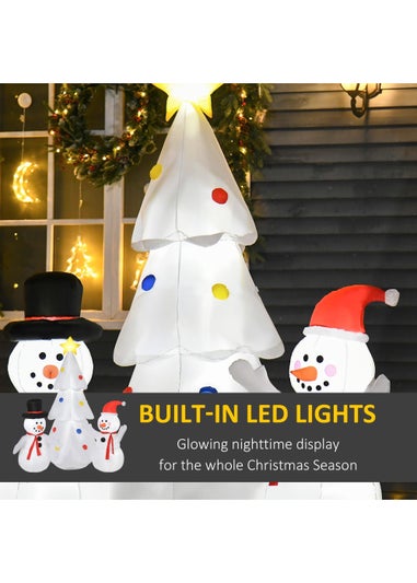 HOMCOM Christmas Inflatable Tree (185cm x 143cm x 92cm)
