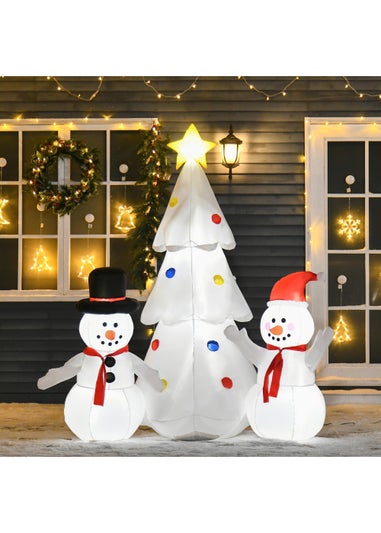 HOMCOM Christmas Inflatable Tree (185cm x 143cm x 92cm)