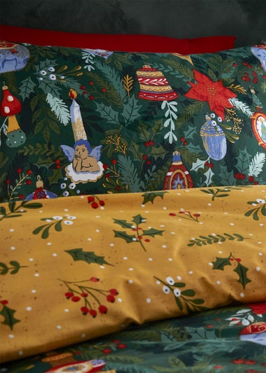 furn. Deck The Halls Christmas Duvet Cover Set