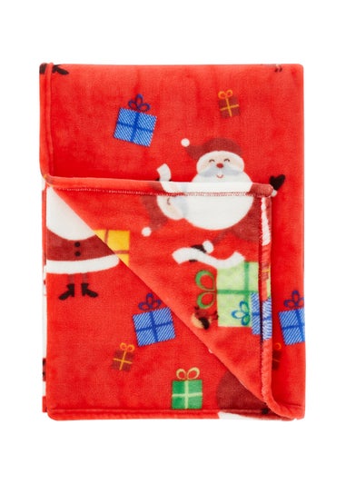 Catherine Lansfield Christmas Robins 130x170cm Blanket Throw