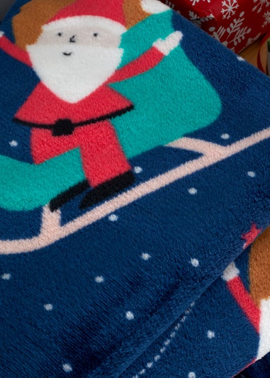 Catherine Lansfield Santa's Christmas Wonderland Blanket Throw