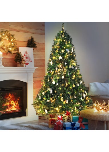 HOMCOM Pre-Lit Artificial Christmas Tree (6ft)