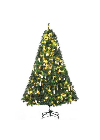 HOMCOM Pre-Lit Artificial Christmas Tree (6ft)