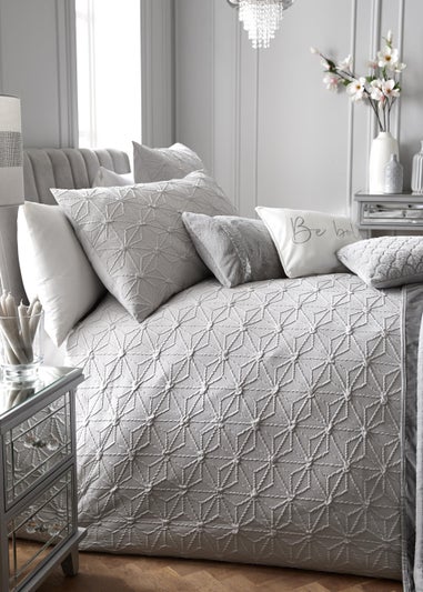 By Caprice Home Ruby Silver Duvet Cover