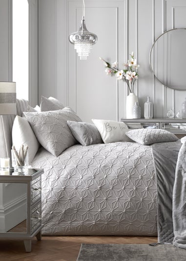 By Caprice Home Ruby Silver Duvet Cover