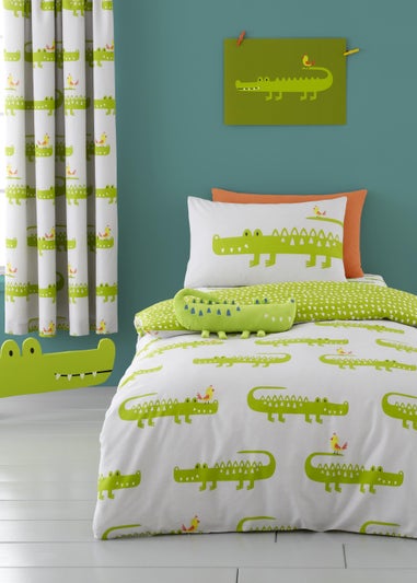 Cosatto Crocodile Smiles Pair of Pencil Pleat Curtains (66cm x 72cm)