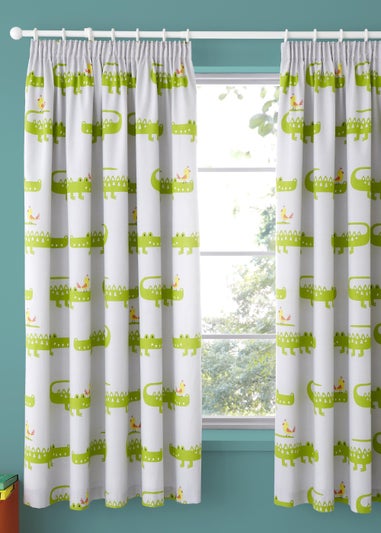 Cosatto Crocodile Smiles Pair of Pencil Pleat Curtains (66cm x 72cm)