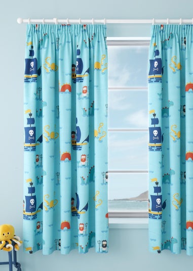 Cosatto Sea Monsters Pair of Pencil Pleat Curtains (66cm x 72cm)