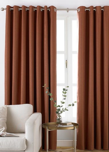 furn. Moon Premium Thermal Blackout Ringtop Eyelet Curtains (168cm x 183cm)