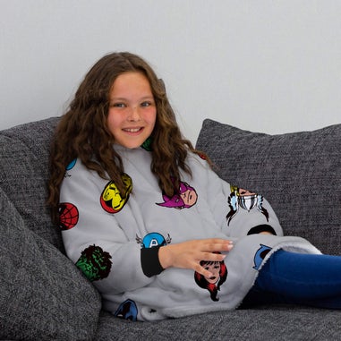 HUGZEE Marvel Comics Faces Wearable Hooded Fleece