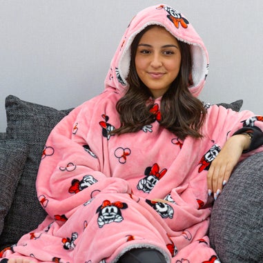HUGZEE Minnie Mouse Love Wearable Hooded Fleece