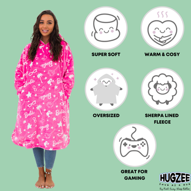 HUGZEE Barbie Stars Wearable Hooded Fleece