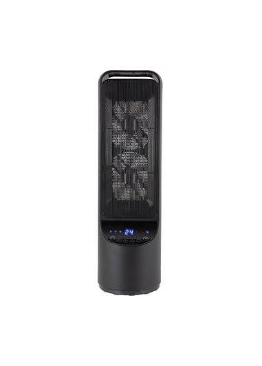 Black and Decker 2KW Low Noise Ceramic Tower Heater with 12 Hour Timer Black