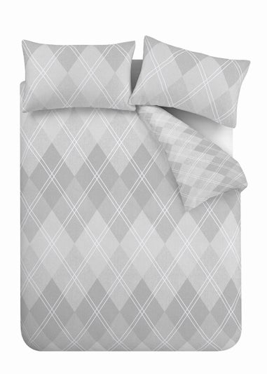 Catherine Lansfield Brushed Argyle Duvet Cover