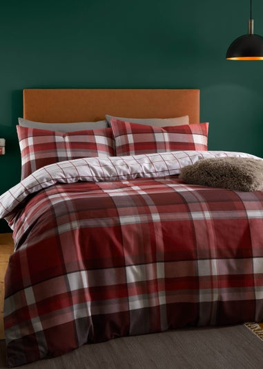 Catherine Lansfield Brushed Check Duvet Cover