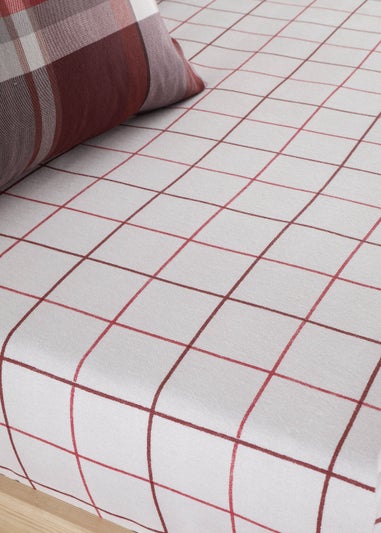 Catherine Lansfield Brushed Check Fitted Sheet