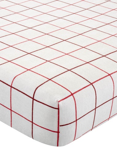 Catherine Lansfield Brushed Check Fitted Sheet