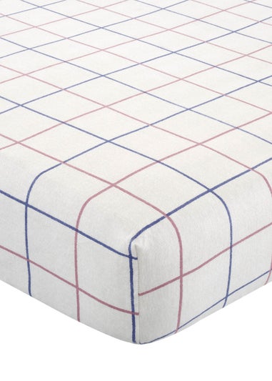 Catherine Lansfield Brushed Check Fitted Bed Sheet