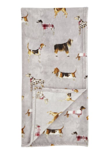 Catherine Lansfield Country Dogs Soft 130x170cm Blanket Throw