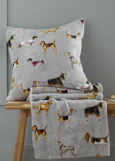 Catherine Lansfield Country Dogs Soft 130x170cm Blanket Throw