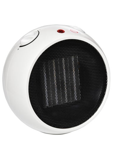 HOMCOM Tabletop Ceramic Space Heater (22cm x 18.5cm x 21cm)