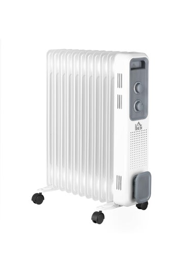 HOMCOM Oil Filled Radiator Portable Space Heater (51cm x 24cm x 60cm)