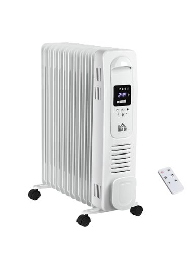 HOMCOM 2500W Oil Filled Portable Radiator Heater (64cm x 53cm x 24cm)