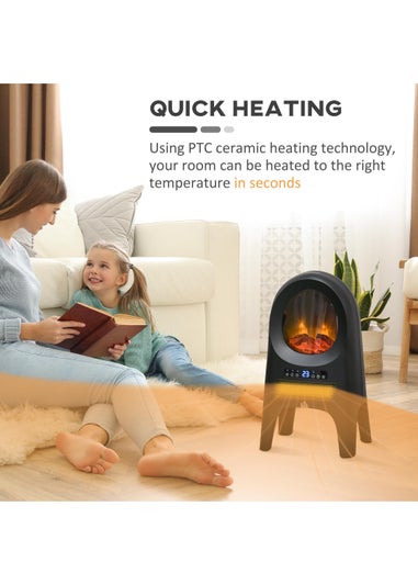 HOMCOM Freestanding Ceramic Space Heater (34cm x 25.5cm x 60.5cm)