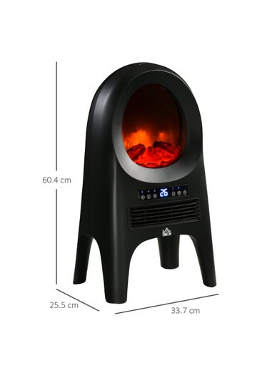 HOMCOM Freestanding Ceramic Space Heater (34cm x 25.5cm x 60.5cm)