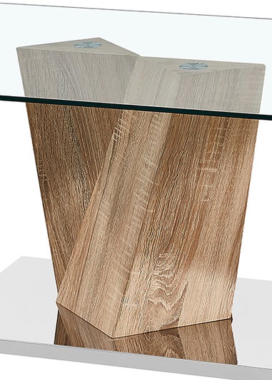 LPD Furniture Alpha Coffee Table Oak Effect Base (450x600x1100mm)
