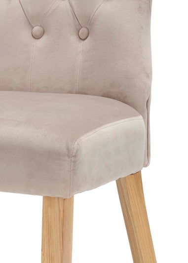 LPD Furniture Set of 2 Naples Dining Chairs Champagne (920x630x460mm)