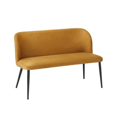 LPD Furniture Zara Dining Bench Mustard (810x615x1210mm)