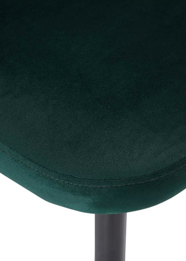 LPD Furniture Set of 2 Zara Dining Chairs Green (810x615x520mm)