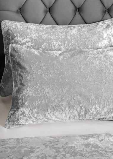 Catherine Lansfield Crushed Velvet Duvet Cover Set