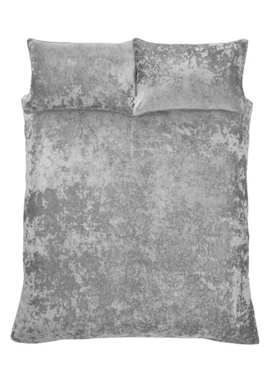 Catherine Lansfield Crushed Velvet Duvet Cover Set