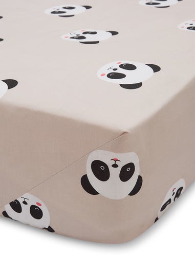 Born To Born To Be A Pandas Friend Organic Cotton Fitted Bed Sheet