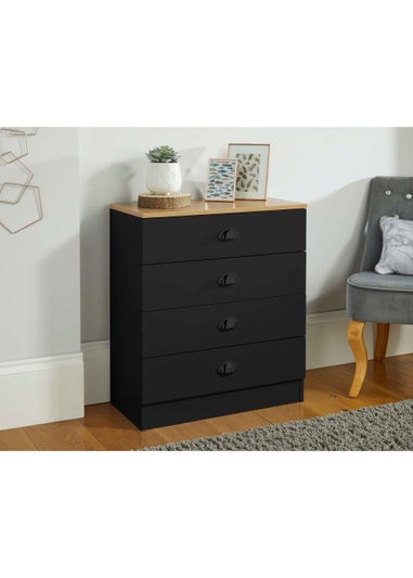 Lloyd Pascal Linwood Four Drawer Chest of Drawers (70cm x 60cm x 30cm)