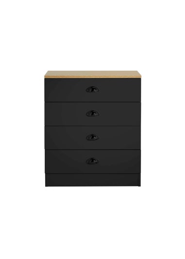Lloyd Pascal Linwood Four Drawer Chest of Drawers (70cm x 60cm x 30cm)
