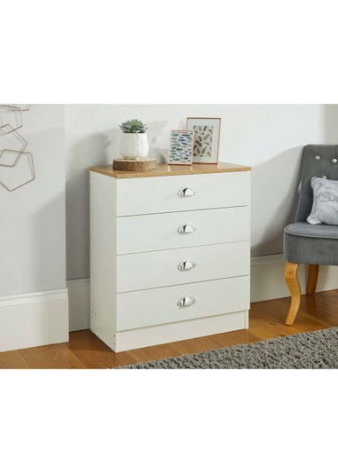 Lloyd Pascal Linwood Four Drawer Chest of Drawers (70cm x 60cm x 30cm)